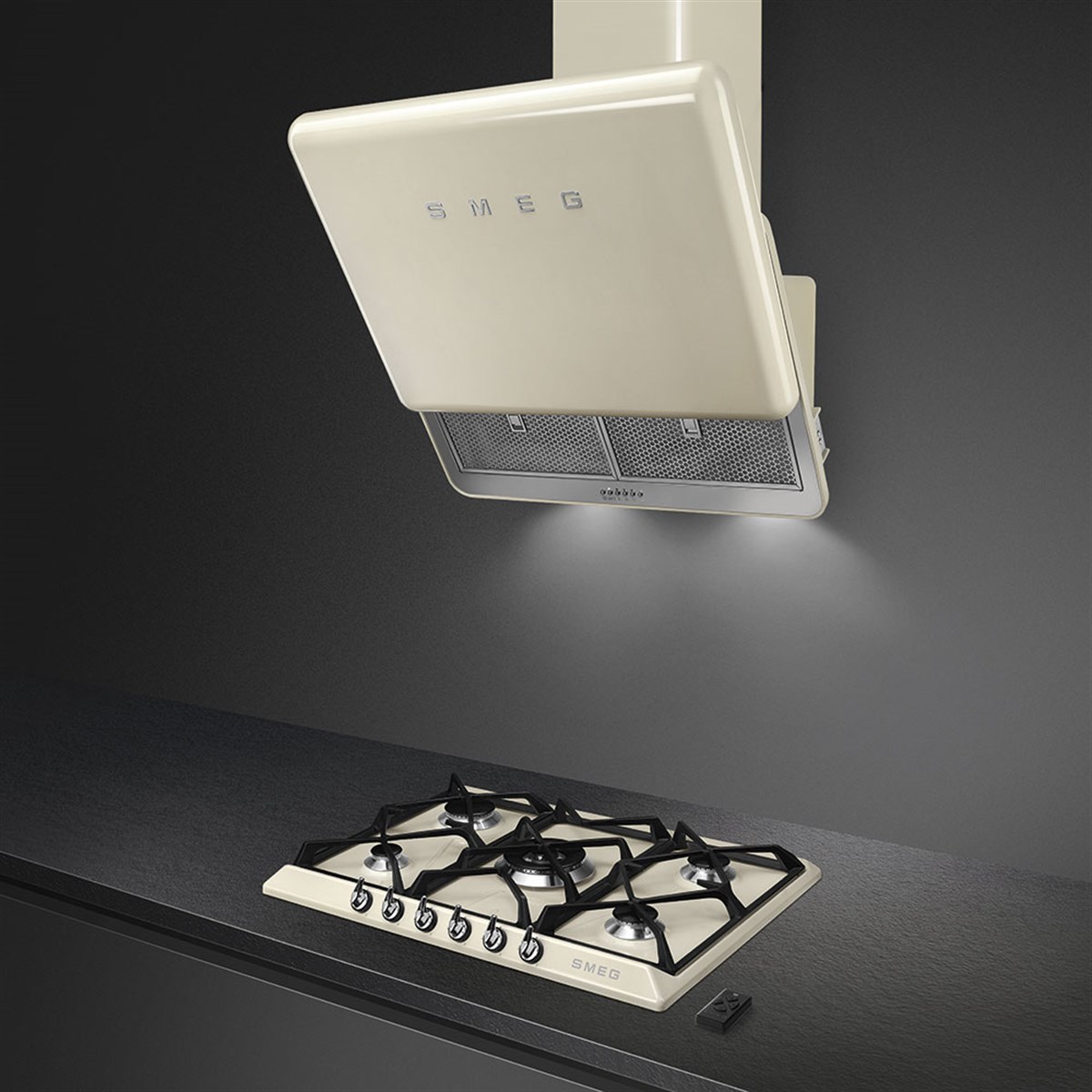 SMEG SR975PGH LİNEA VICTORIA KREM GAZLI OCAK