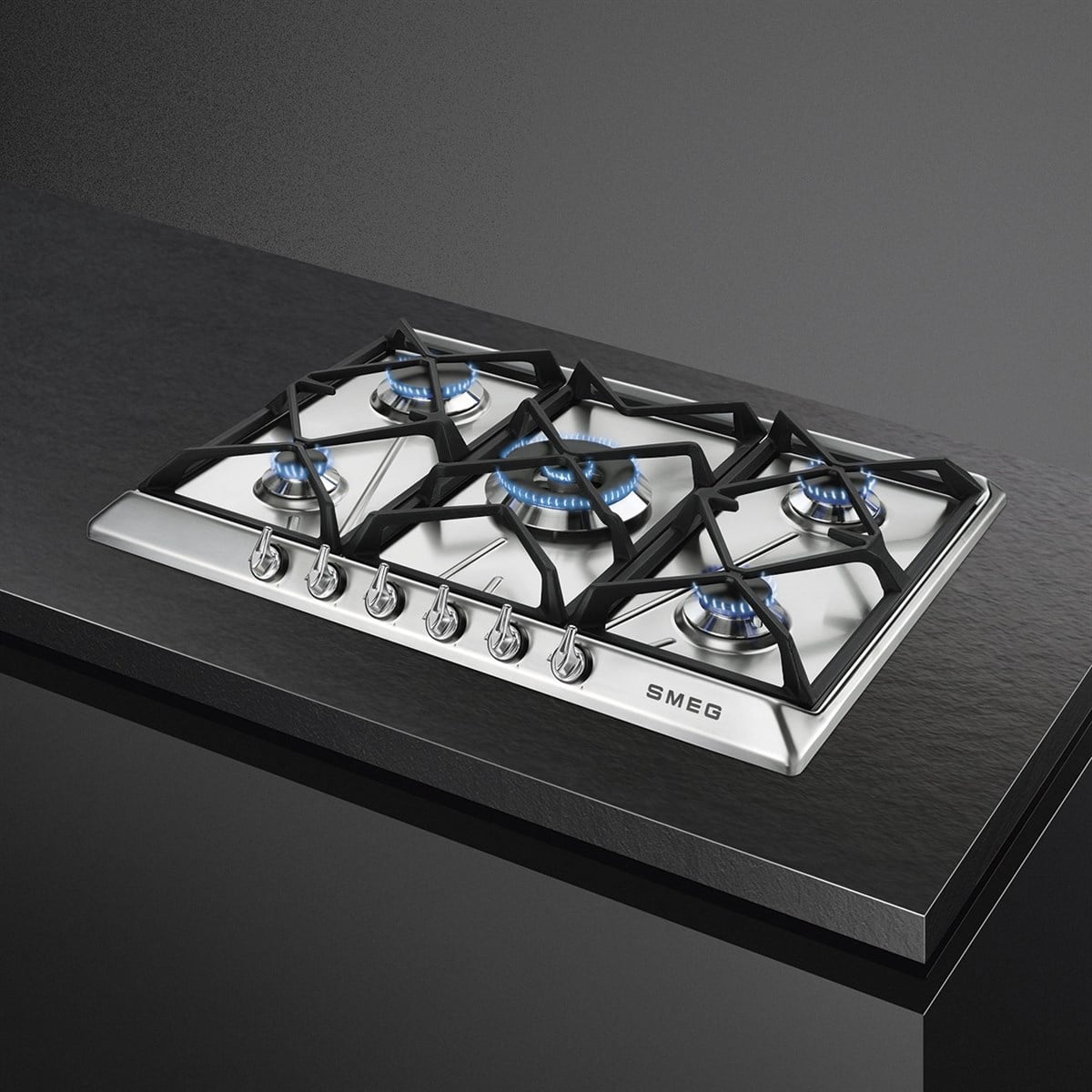 SMEG SR975XGH LİNEA VICTORIA ÇELİK GAZLI OCAK