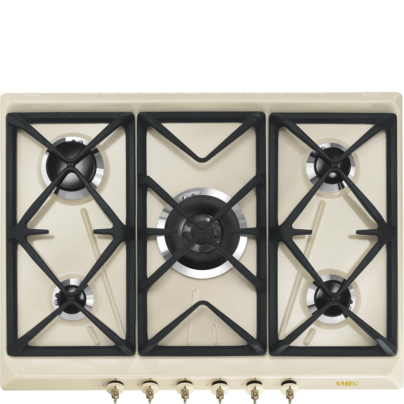 SMEG SRV876POGH COLONİAL KREM GAZLI OCAK