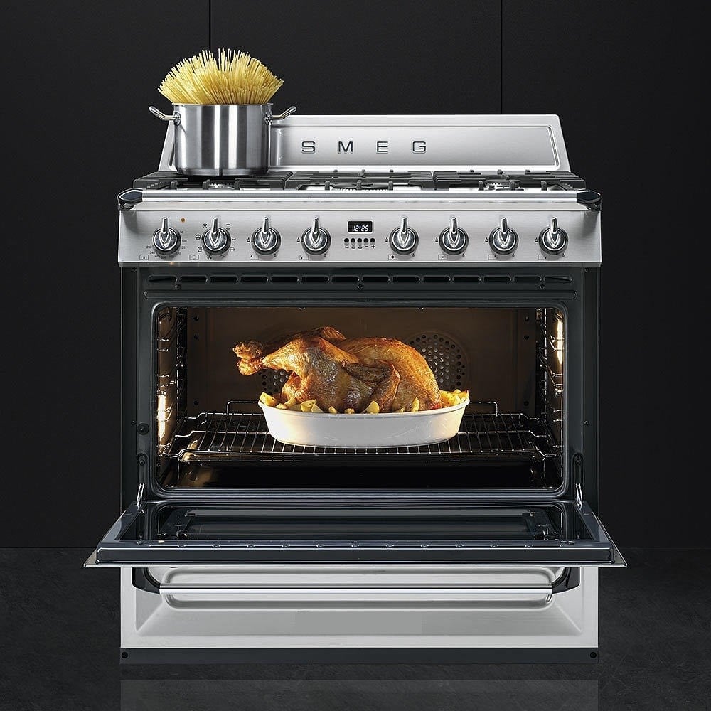SMEG TR90X9 VİCTORİA ÇELİK 90 CM KUZİNE FIRIN