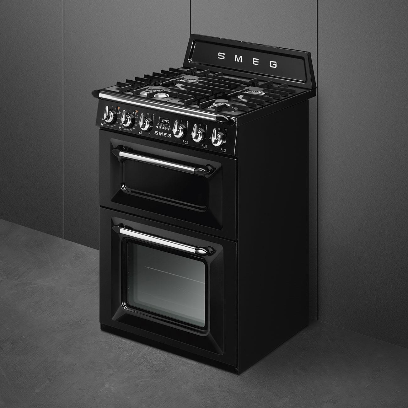 Smeg Vıctorıa TR62BL Siyah Kuzine Fırın 60 