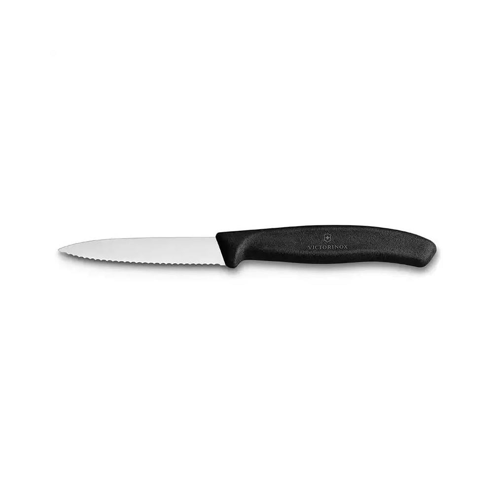 Victorinox 6.7633 8cm Siyah Tırtıklı Soyma Bıçağı