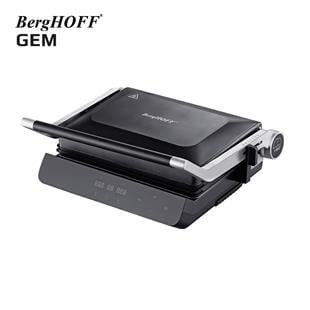 Berghoff Gem Titan Siyah Çelik Kapaklı Contact Izgara ve Tost Makinesi