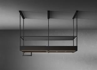 Falmec Spazio Ada Davlumbaz Siyah 180 cm 600 m³/h