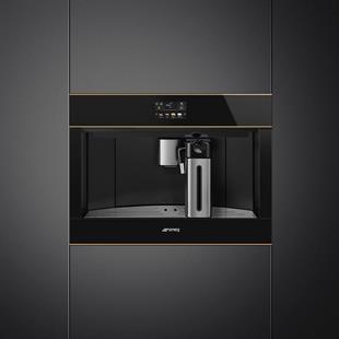 SMEG CMS4604NR DOLCE STİL NOVO ANKASTRE SİYAH CAM BAKIR ESTETİK KAHVE MAKİNESİ