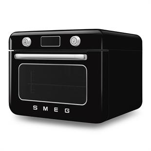 SMEG COF01BLEU RETRO SİYAH BUHARLI TEZGAHÜSTÜ FIRIN