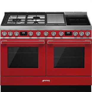 SMEG CPF120IGMPR PORTOFİNO KIRMIZI PİROLİTİK KUZİNE FIRIN