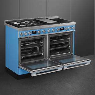 SMEG CPF120IGMPT PORTOFİNO TURKUAZ PİROLİTİK KUZİNE FIRIN