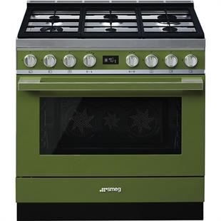 SMEG CPF9GPOG PORTOFİNO PİROLİTİK ZEYTİN YEŞİLİ KUZİNE FIRIN