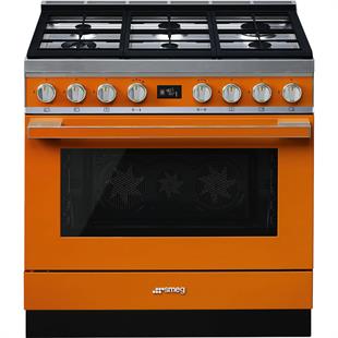 SMEG CPF9GPOR PORTOFİNO PİROLİTİK TURUNCU KUZİNE 