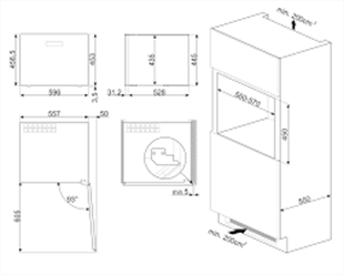 SMEG CVI121G LİNEA NEPTUNE GREY ANKASTRE ŞARAP DOLABI