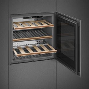 SMEG CVI129B3 LİNEA DEEP BLACK ANKASTRE ŞARAP DOLABI