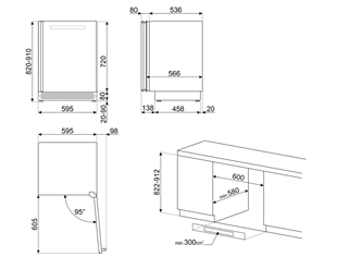 SMEG CVI338RX3 KLASİK ANKASTRE ŞARAP SOĞUTUCU DOLAP