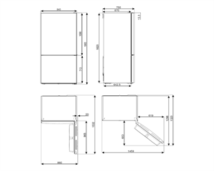 SMEG FC84EN4HX ÇELİK SOLO BUZDOLABI
