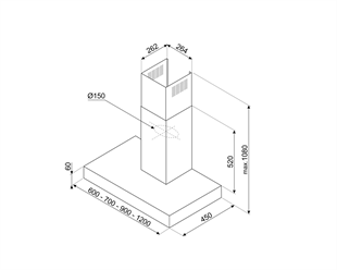 SMEG KBT600XE 60CM ÇELİK DUVAR DAVLUMBAZI