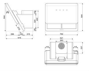 SMEG KFAB75WH RETRO 75CM BEYAZ DUVAR DAVLUMBAZI