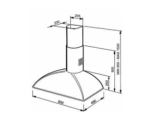 SMEG KS89POE COLONİAL 90CM  KREM DUVAR DAVLUMBAZI