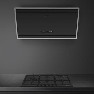 SMEG KV394MB KLASİK MAT SİYAH CAM DUVAR DAVLUMBAZ