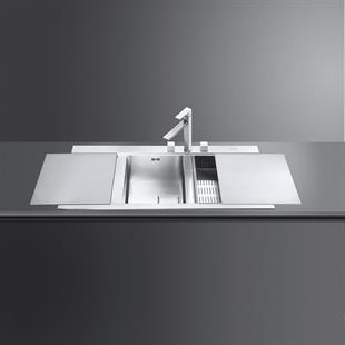 SMEG LQVB116D LİNEA SAĞ DAMLALIKLI ÇELİK EVİYE