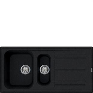 SMEG LZ102A SİYAH 100CM GRANİT EVİYE