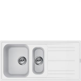 SMEG LZ102B BEYAZ 100CM GRANİT EVİYE