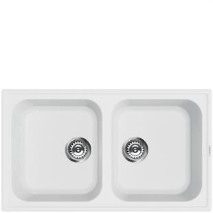 SMEG LZ862B BEYAZ 86CM GRANİT EVİYE