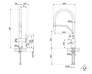 SMEG MID20MN MAT SİYAH ARMATÜR