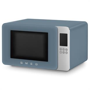 SMEG MOC01SBMEU RETRO FIRTINA MAVİSİ TEGZAHÜSTÜ IZGARALI MİKRODALGA