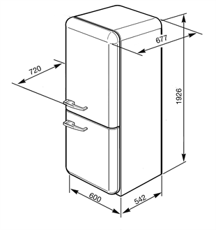 SMEG PEMBE BUZDOLABI FAB32RPK5  /  FAB32LPK5