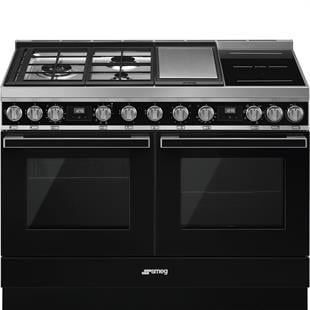 Smeg Portofino Pirolitik CPF120IGMPBL Siyah Kuzine Fırın