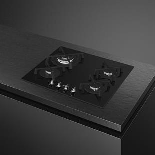 SMEG PV364N KLASİK SİYAH CAM  GAZLI OCAK