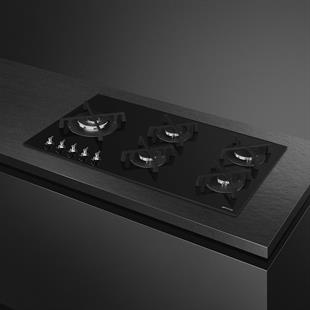 SMEG PV395LN KLASİK SİYAH CAM  GAZLI OCAK