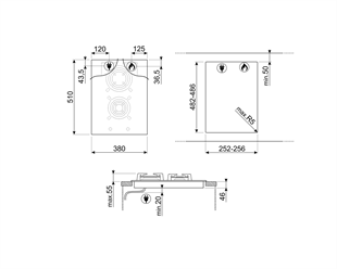 SMEG PV632CNR DOLCE STİL NOVO SİYAH CAM SERAMİK BAKIR ESTETİK GAZLI OCAK