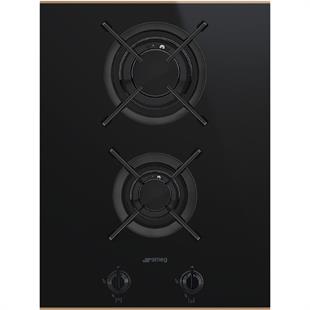 SMEG PV632CNR DOLCE STİL NOVO SİYAH CAM SERAMİK BAKIR ESTETİK GAZLI OCAK