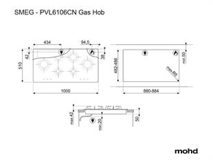 SMEG PVL6106CN DOLCE STİL NOVO SİYAH GAZLI OCAK