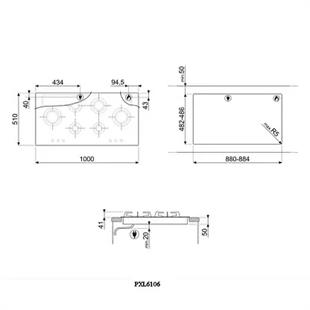 SMEG PXL6106 DOLCE STİL NOVO MAT ÇELİK GAZLI OCAK