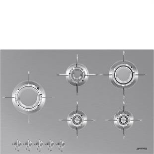 SMEG PXL675L DOLCE STİL NOVO MAT ÇELİK GAZLI OCAK