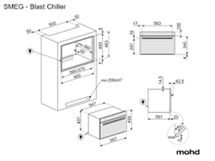 SMEG SBC4104G LİNEA NEPTUNE GREY BLAST CHİLLER