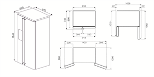 SMEG SBS8004AO ANTRASİT ( RUSTİK ESTETİK ) BUZDOLABI