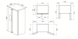 SMEG SBS8004PO KREM ( RUSTİK ESTETİK ) BUZDOLABI