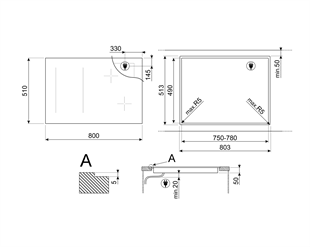 SMEG SIM3864D LİNEA SİYAH ANKASTRE İNDÜKSİYONLU OCAK