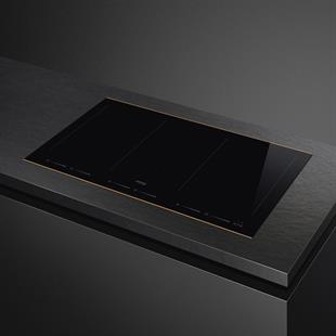 SMEG SIM6964R SİYAH CAM SERAMİK BAKIR ESTETİK İNDÜKSİYONLU OCAK