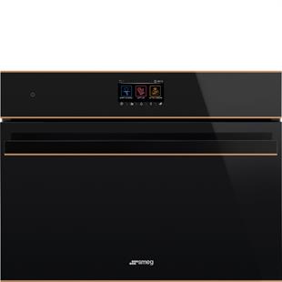 SMEG SO4604S4PNR DOLCE STİL NOVO SİYAH CAM BAKIR ESTETİK KOMBİ BUHARLI FIRIN