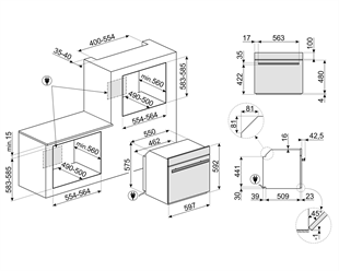 SMEG SO6606WAPNR DOLCE STİL NOVO SİYAH CAM BAKIR ESTETİK BUHARLI VE MİKRODALGALI FIRIN