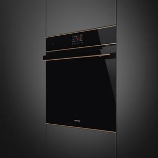 SMEG SOP6604TPNR DOLCE STİL NOVO SİYAH CAM BAKIR ESTETİK PİROLİTİK VE MİKRODALGALI FIRIN