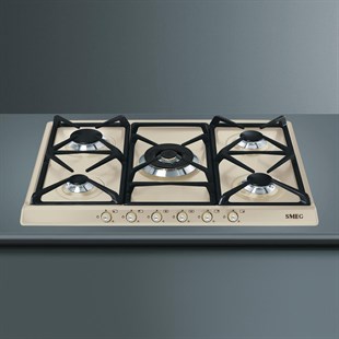 SMEG SR775PS CORTINA KREM (MAT GÜMÜŞ ESTETİK) GAZLI OCAK