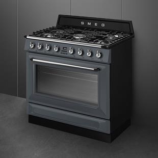 SMEG TR90GMGR  VİCTORİA BARUT GRİSİ KUZİNE FIRIN