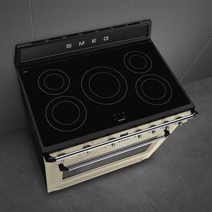 SMEG TR90IMP VİCTORİA KREM İNDÜKSİYONLU KUZİNE FIRIN
