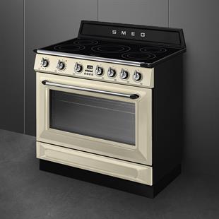 SMEG TR90IMP VİCTORİA KREM İNDÜKSİYONLU KUZİNE FIRIN