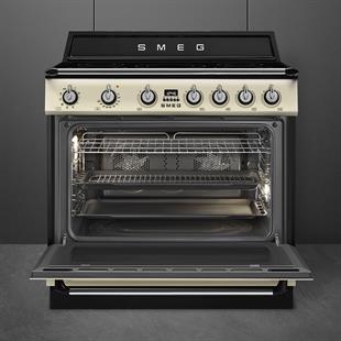 SMEG TR90IMP VİCTORİA KREM İNDÜKSİYONLU KUZİNE FIRIN